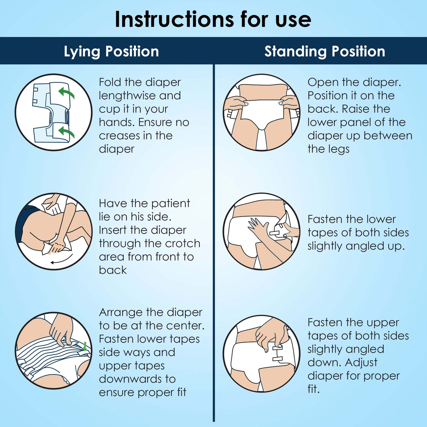 KareIn Premium Adult Diapers, Medium, Waist Size 76-114 Cm (30"-45"), Tape Style, Unisex, High Absorbency, Leak Proof, Wetness Indicator, Pack of 6, 60 diapers