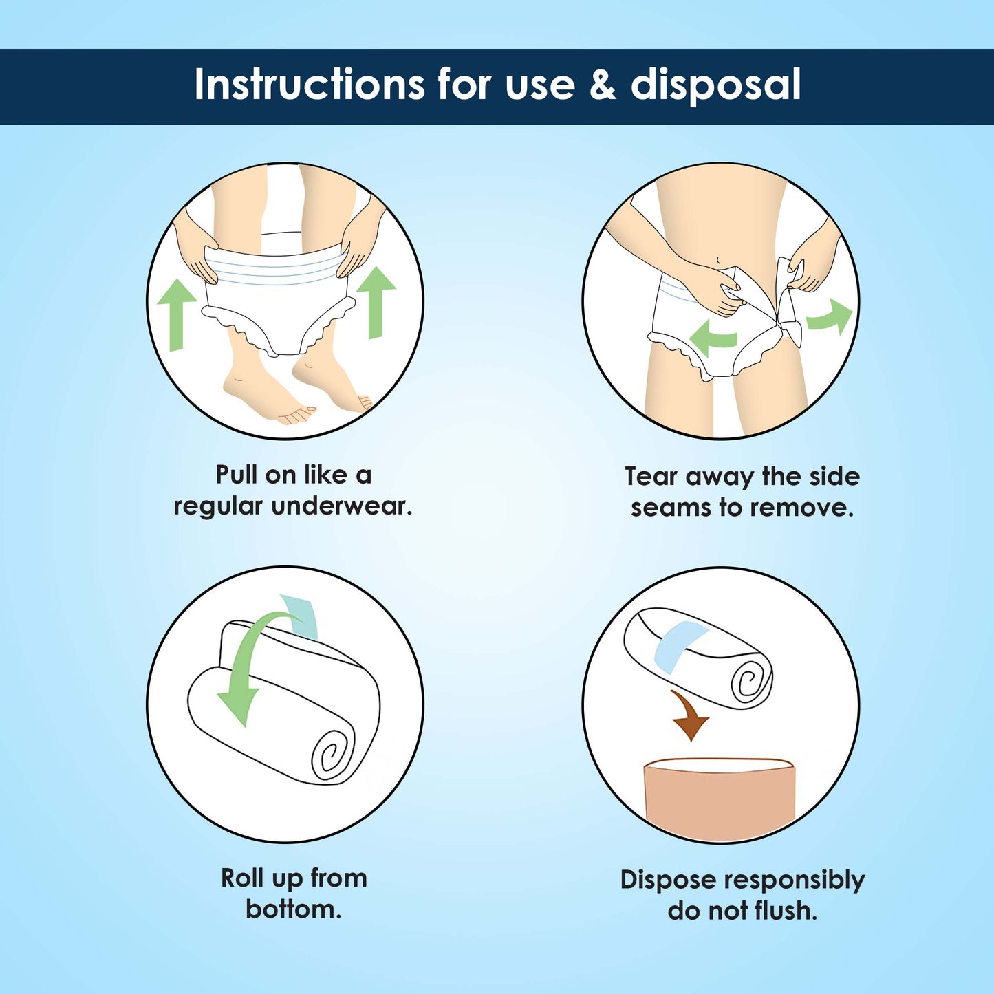 KareIn Premium Adult Diaper Pants, Extra Large 100 - 150 Cm (40"- 59"), Unisex, Leakproof, Elastic Waist, Wetness Indicator, Packof 6, 60 Count