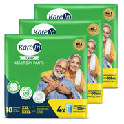 KareIn Classic Adult Diaper Pants, XXL-XXXL, 101 - 165 Cm (40"- 65"), Unisex, Leakproof, Elastic Waist, Wetness Indicator,30 Count