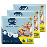 KareIn Premium Adult Diaper Pants, Large 90-120 Cm (35"- 47"), Unisex, Leakproof, Elastic Waist, Wetness, Indicator, Pack of 3, 30 Count