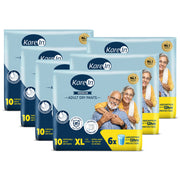 KareIn Premium Adult Diaper Pants, Extra Large 100 - 150 Cm (40"- 59"), Unisex, Leakproof, Elastic Waist, Wetness Indicator, Packof 6, 60 Count