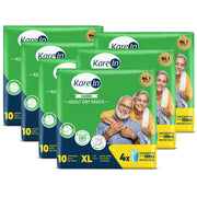 KareIn Classic Adult Diaper Pants, Extra Large 100 - 150 Cm (40"- 59"), Unisex, Leakproof, Elastic Waist, Wetness Indicator, Packof 6, 60 Count