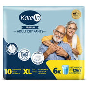 KareIn Premium Adult Diaper Pants, Extra Large 100 - 150 Cm (40"- 59"), Unisex, Leakproof, Elastic Waist, Wetness Indicator, 10 Count