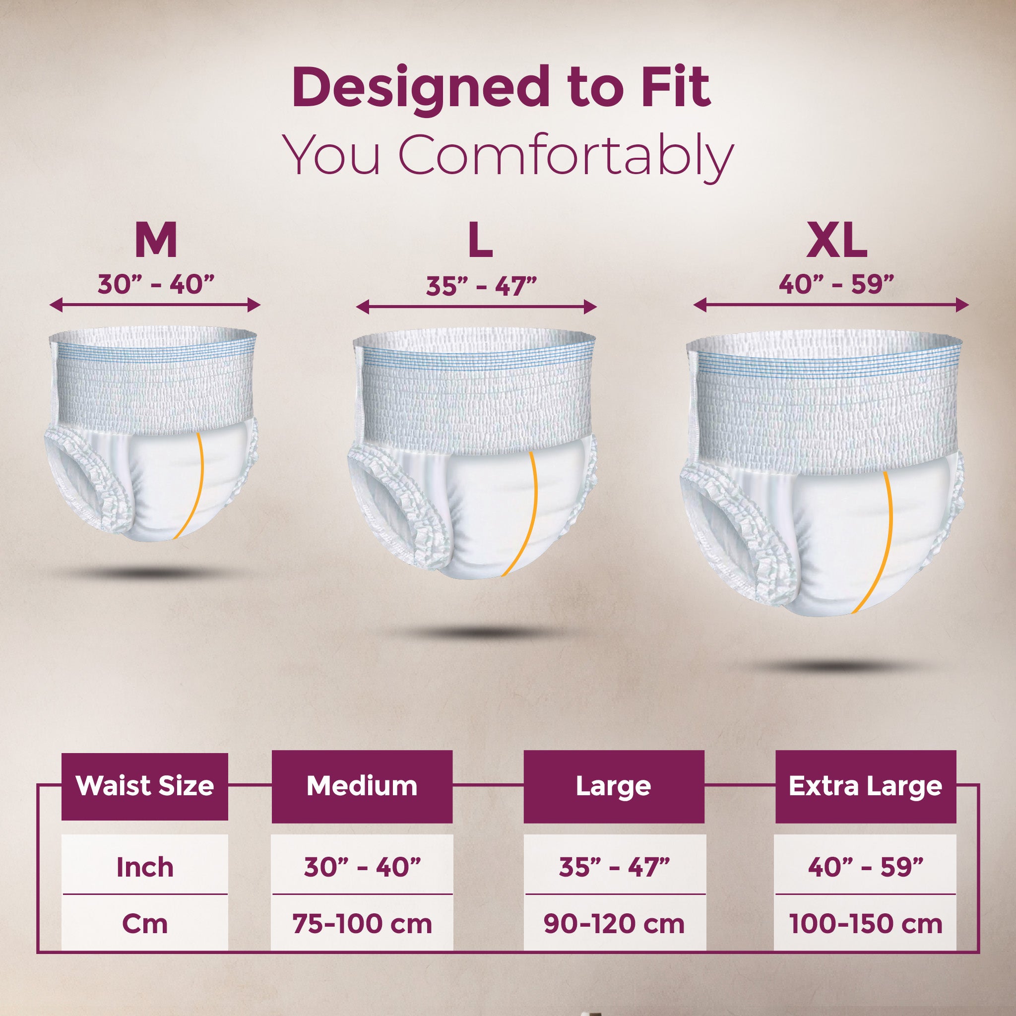 KareIn Comfort Adult Diaper Pants,Unisex, Leakproof, Elastic Waist, Wetness Indicator, 10 Count