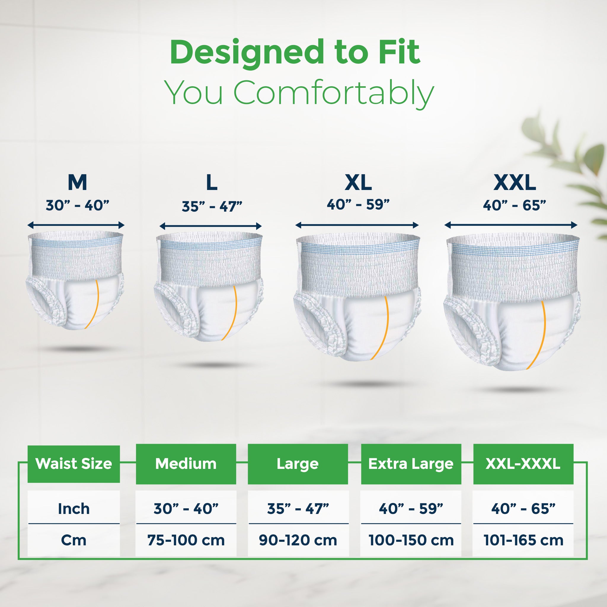 Karein Classic Adult Diaper Pant M Size, Medium, Waist (75-100 cm 30'-40'), 10 Unit, Long Protection Hour, Unisex, Quick & Even Absorption, Anti-Bacterial, Leakproof, Odour Control, Wetness Indicator