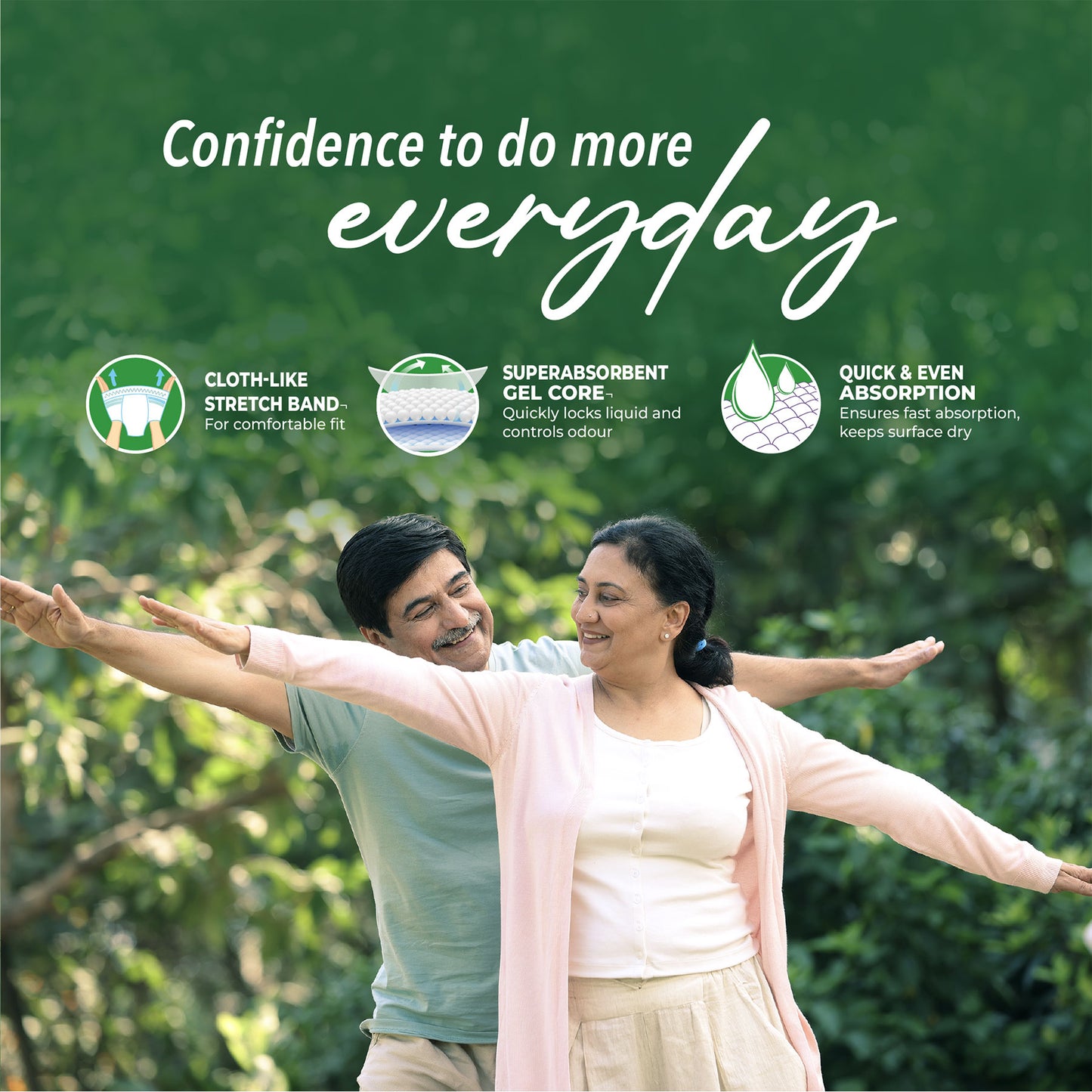 KareIn Classic Adult Diaper Pants, Extra Large 100 - 150 Cm (40"- 59"), Unisex, Leakproof, Elastic Waist, Wetness Indicator, Pack of 12, 120 Count