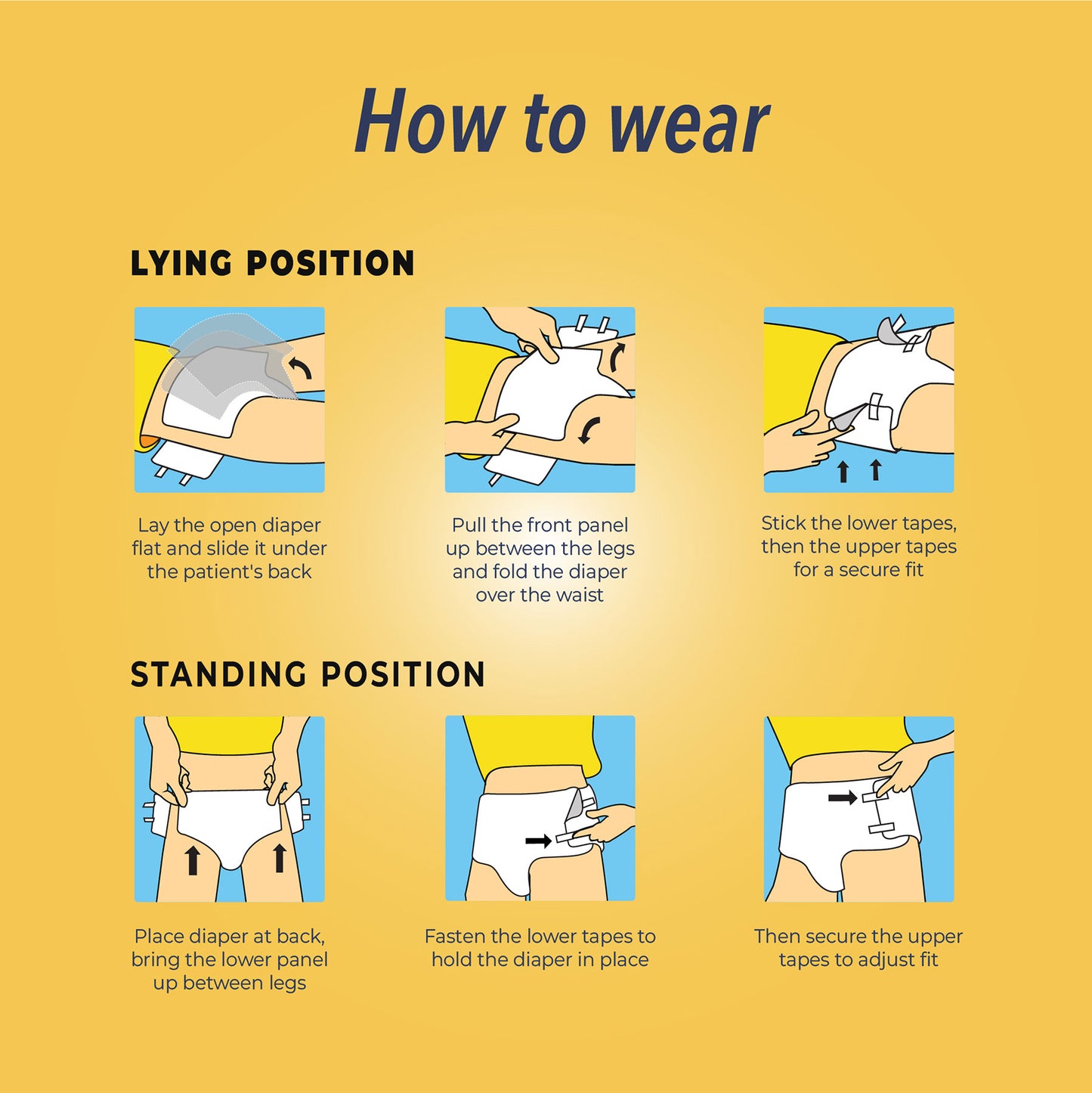 KareIn Overnight Adult Diapers, Extra Large, Waist Size 127-165 Cm (50"-65"), Tape Style, High Absorbency, Odour Free, With Aloe Vera Lotion, Anti-Bacterial, ADL, Leak Proof, Pack of 6, 60 Count