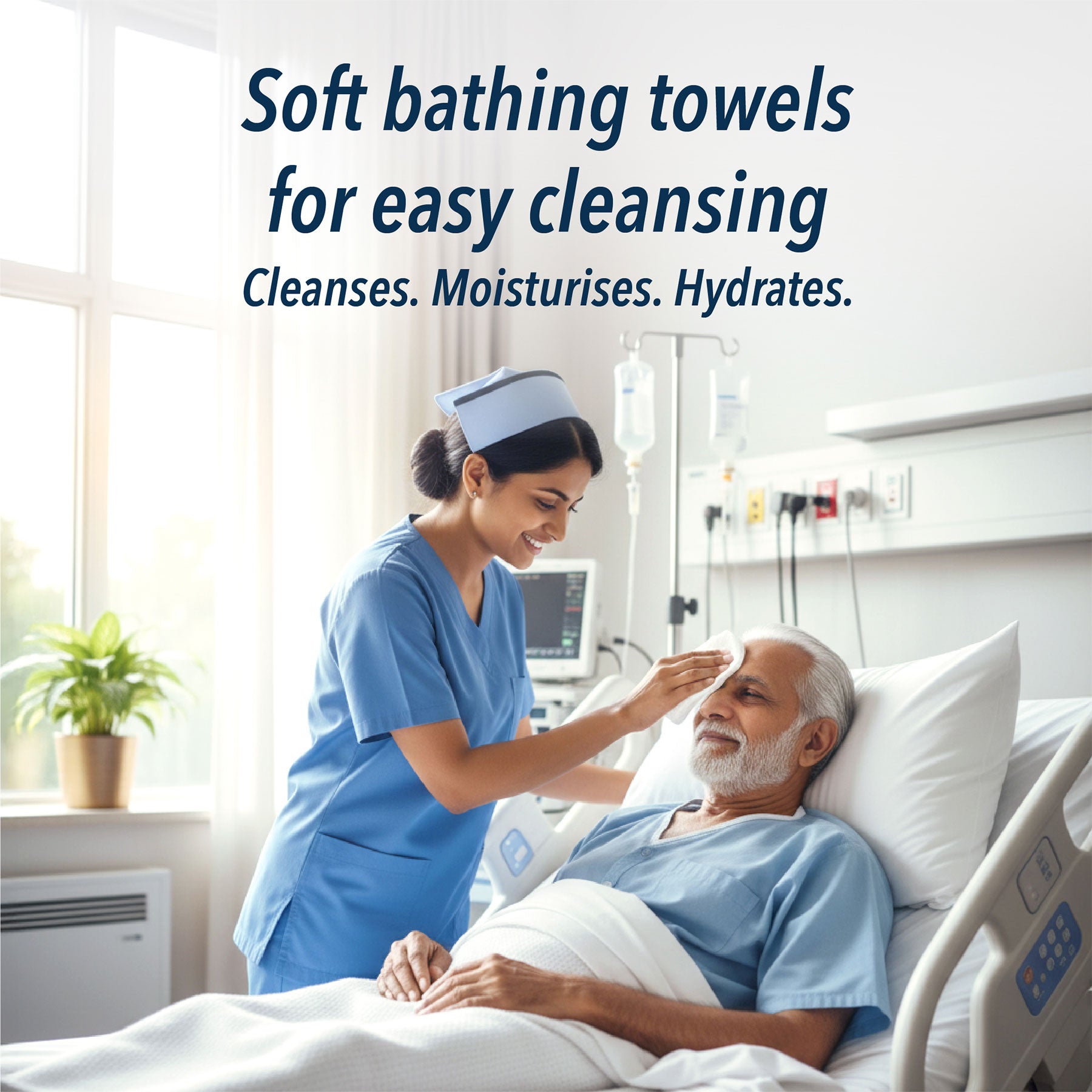 KareIn Bed Bath Wipes, Adult Wet Wipes, Adult Bath Wipes, Anti Bacterial, Ready To Use Cleansing Towels, Refreshing Sponge Bath Towel, For Men & Women, 120 Wipes, Pack of 12